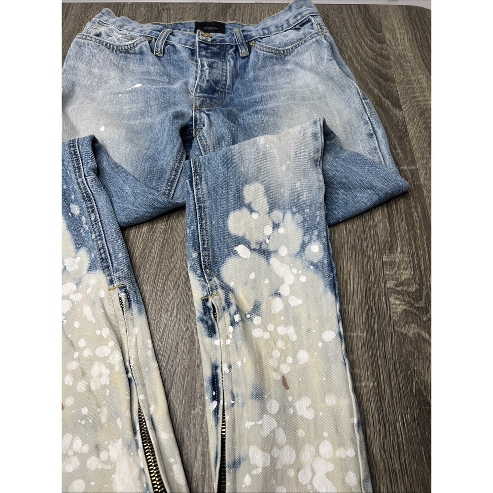 Fear Of God Fifth Collection Selvedge Painters Paint Splatter Jeans Sz 29 - Picture 6 of 16